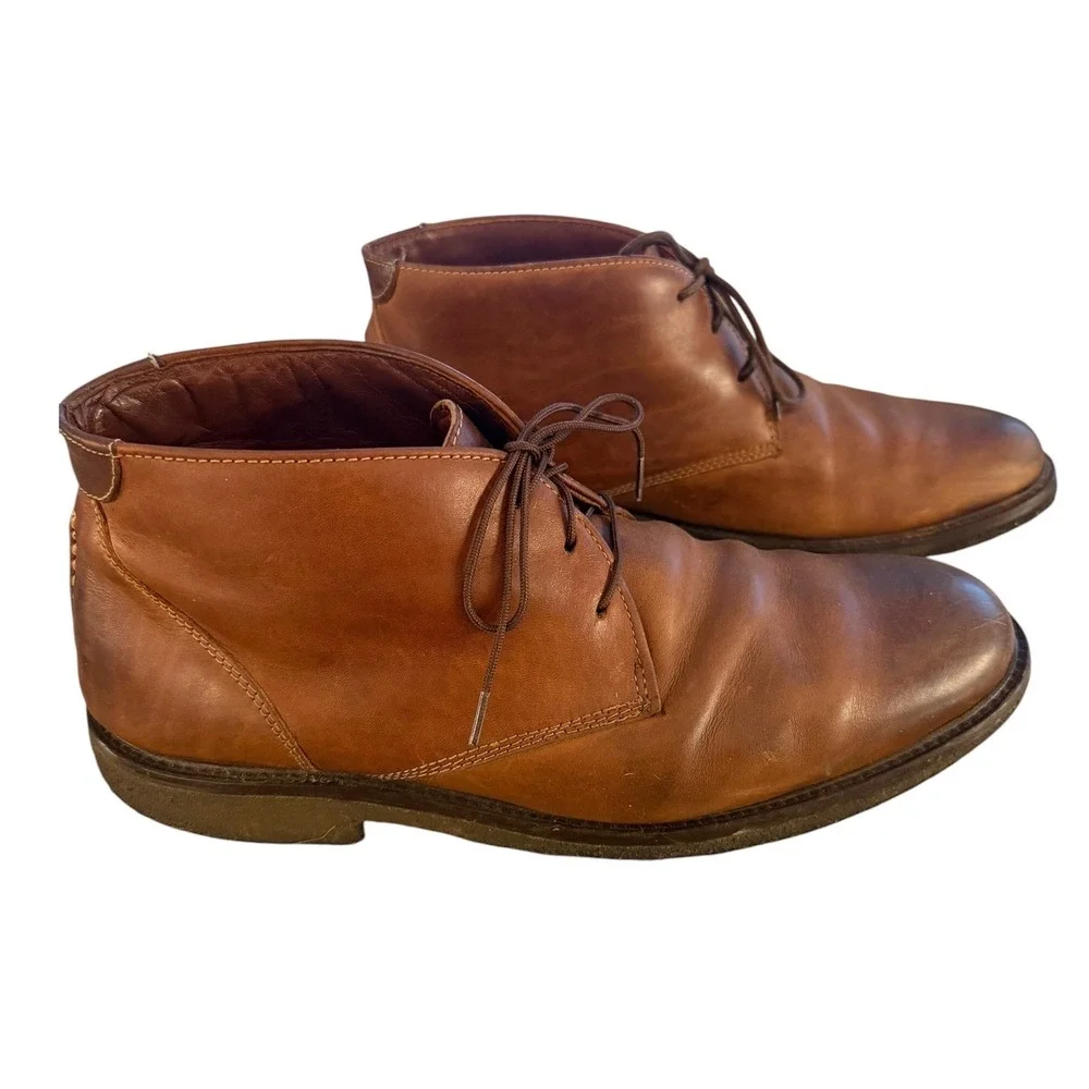 Johnston & Murphy Copeland‎ Chukka Boots Mens Size 10 Tan Brown Tumbled Leather